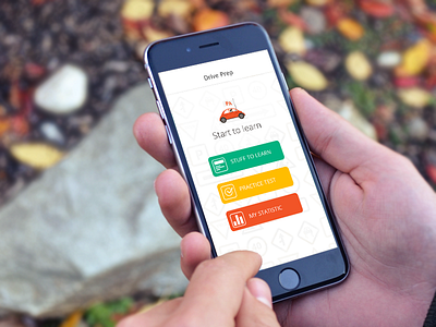 Driver Start android app appstore car drive education icons iphone 6 learn mobile test ux