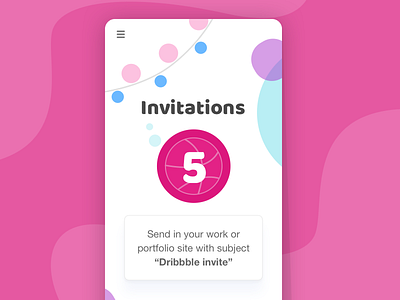 Dribbble Invitations dribbble five flat game. invitations invite invites ios mobile onboard
