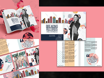 Inside Bauer Magazine — Breaking Records magazine design magazine layout print design print publication design