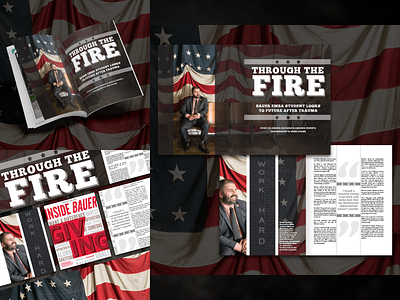 Inside Bauer Magazine — Through the Fire magazine design magazine layout print design print publication design