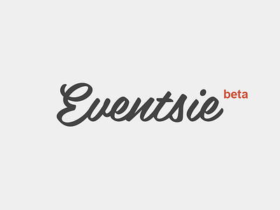 Eventsie Logo branding design flat gigs illustration logo minimal music orange script typography vector