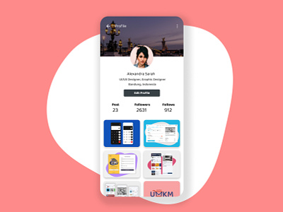 Profile Page UI Design #DailyUi #006 app app design branding daily ui dailyui desig design dribbble graphic design illustration profile profile page ui ui design uiux user interface