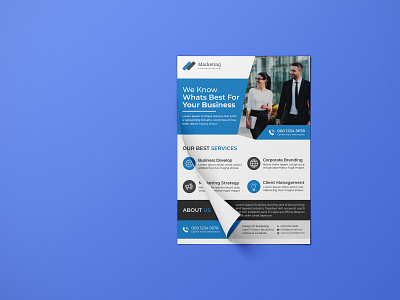 Blue Creative Corporate Marketing Business Flyer