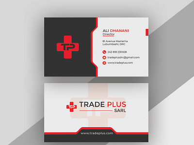 Red Corporate Business Card Design brand brand design brand identity branding business business card business card design businesscard clean commercial corporate creative design designs graphic design