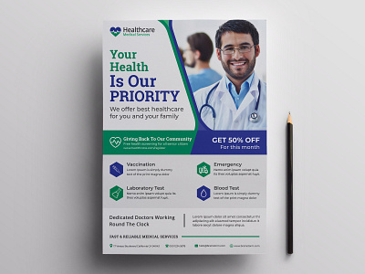 Medical Health Doctor Corporate Flyer Design