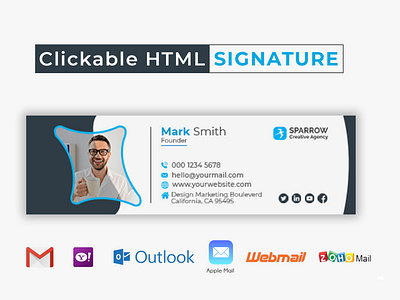 Clickable HTML Email Signature Template Design by Md Abu Umayer Sarker