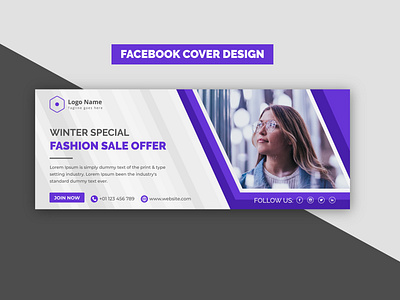 Corporate Modern Clean Creative violet Social Media Banner