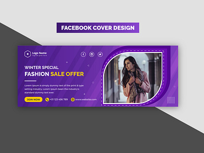 Corporate Modern Creative Violet Social Media Banner Or Cover De