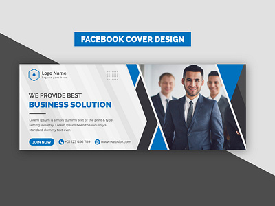 Creative Modern Blue Corporate Business Facebook Banner