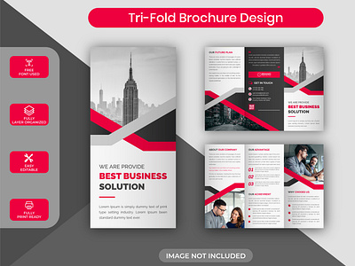 Creative Modern Corporate Business Trifold Brochure Design