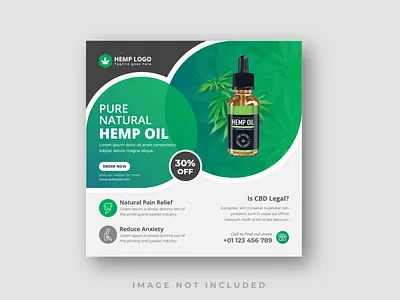 Cannabis CBD Oil Hemp Product Sale Promotion Social Media Post addiction banner cannabis cbd oil ganja growth health hemp oil herbal marijuana medical natural nature post product relaxation social media post web