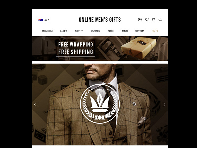 Online Men's Gifts Website Banners