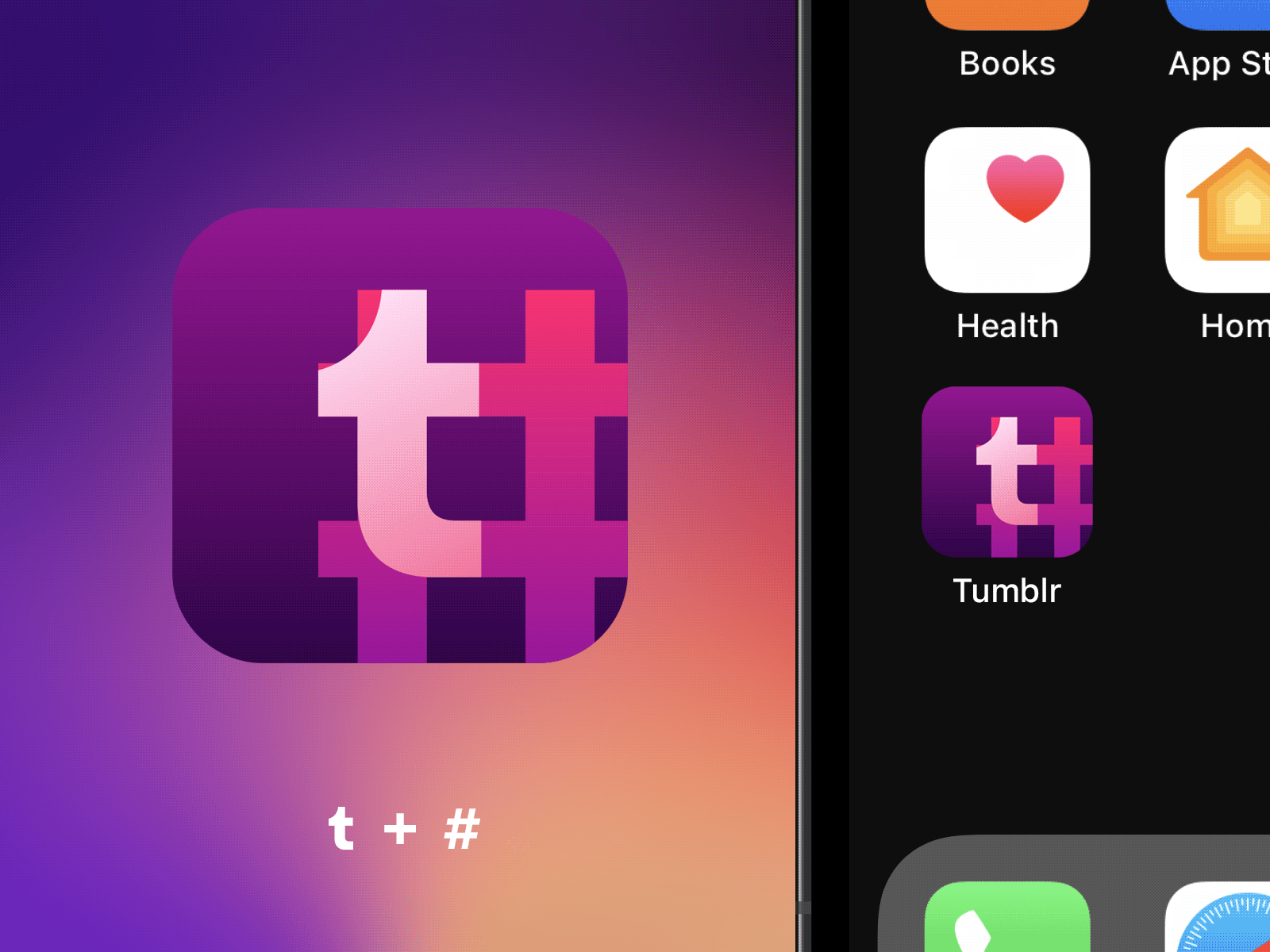 Design a new Tumblr app icon by creaziz on Dribbble