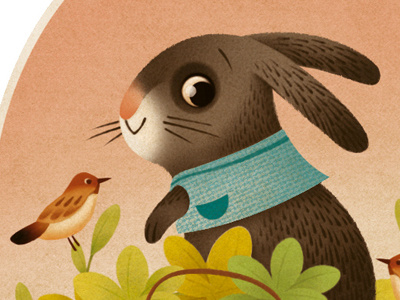 Easter Bunny bunny rabbit easter spring bird illustration picture book vintage gaia bordicchia