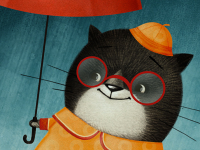 Rainy days cat character design gaia bordicchia illustration picture book