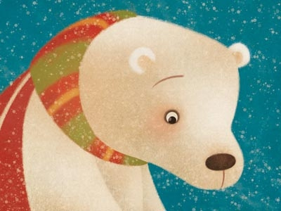 Christmas bear christmas gaia bordicchia polar bear scarf snow winter