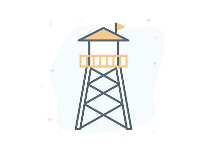 SEO - The tower control illustration seo strategy tower web yellow
