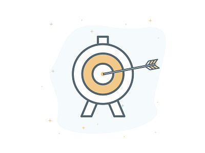 SEO - The target arrow icon illustration minimal strategy target web yellow