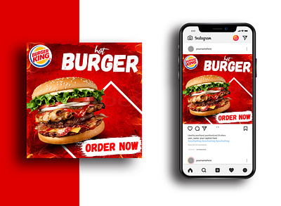 Social Media Food Banner banner banner ad banner design facebook facebook ads food food banner foodie hot instagram instagram post red socialmedia