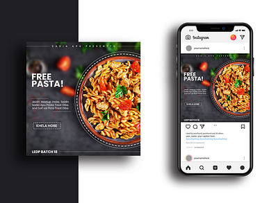 Social Media Banner ads banner banner ads banner design design facebook food hot instagram pasta post socialmedia vegan