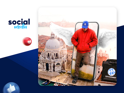 Social Media Post Design advertisement banner banner design creative delivery boy delivery service design facebook facebook ad facebook cover instagram instagram post instagram template photo manipulation socialmedia super hero