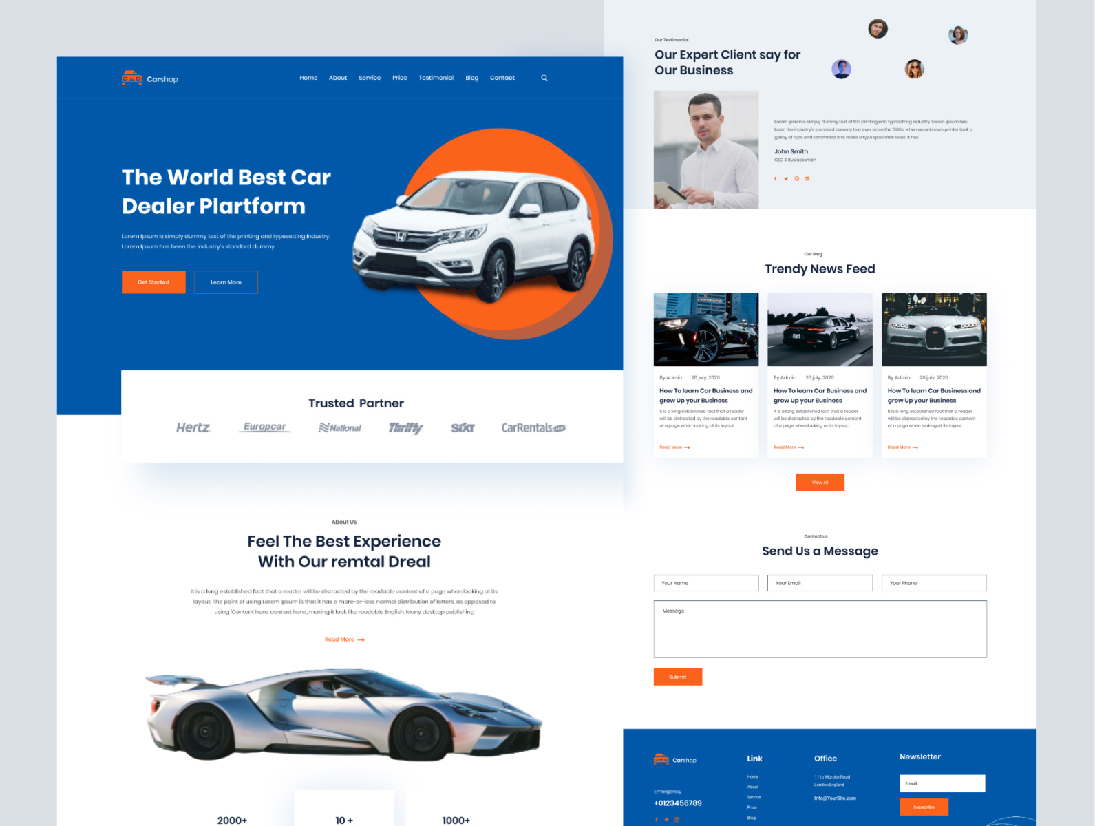 Car Dealer Landing page by Albert Rajib on Dribbble