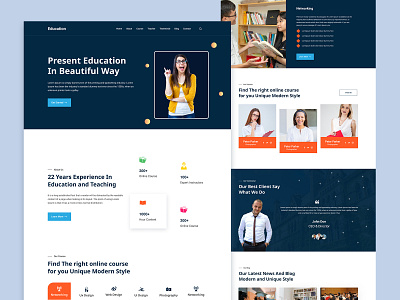 Educational Landing Page Or Website design corporate digital agency educational educational landing page landing page uidesign web design web template webdesign website