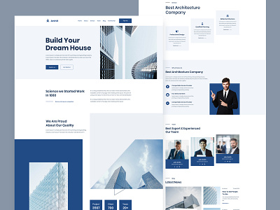 architecture website or landing page