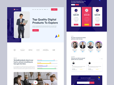 Digital Agency Landing Page or Website branding design business corporate creative agency digital agency landing page ui uiux design web design web template website