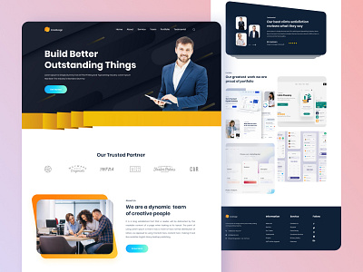 Creative Digital Agency landing page branding design business corporate design digital agency landingpage startup business ui ui design uxui web template web templete website