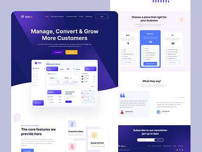 Saas landing page