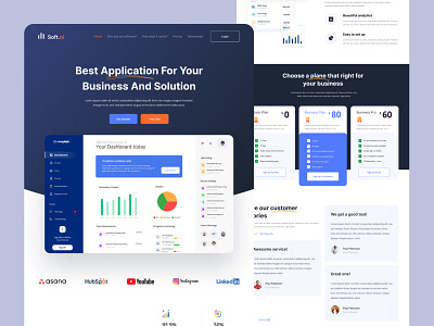 Saas landing page app landing page app ui saas saas ap saas landing page saas ui saas web saas website uiux design website