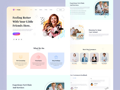Pet landing page animal animal website dog landing page pet pet landing page pet website puppy landing page puppy website uiuxdesign