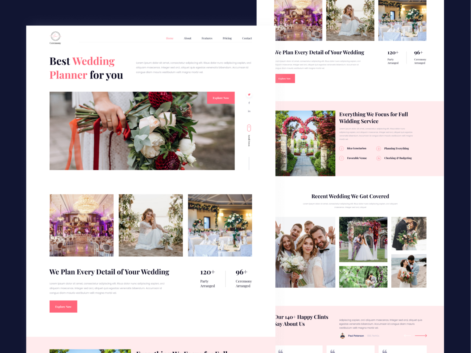 Weeding Landing Page By Albert Rajib On Dribbble