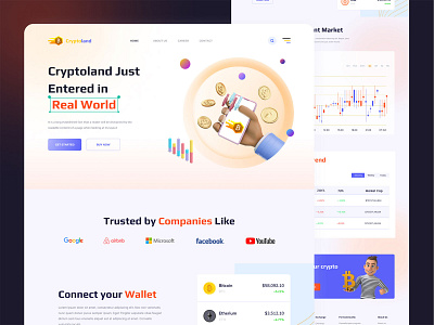 Cryptocurrency landing page bitcoin blockchain crypto crypto exchange crypto wallet cryptocurrency cryptocurrency landing page cryptocurrency website ethereum investments landing page nft