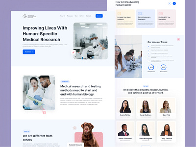 Science research landing page