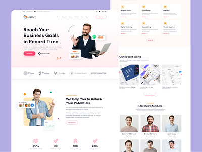 Digital agency landing page agency agency landing page agency website business business landing page corporate digital agency landing page marketing ui design uiux website website design