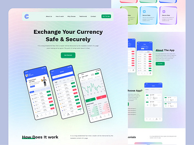 Crypto app landing page