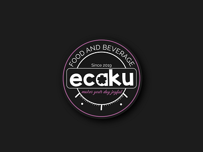 Ecaku Food and Beverages black branding design logo logodesign purple