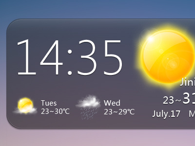 Weather widget time ui weather widget