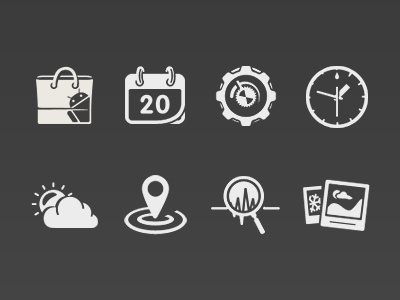 icon set calendar clock icon map market picture search setting weather