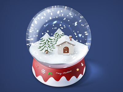 Merry Christmas christmas globe icon snow