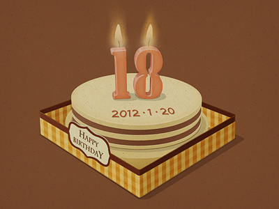 It's my 18th birthday… birthday cake candle icon