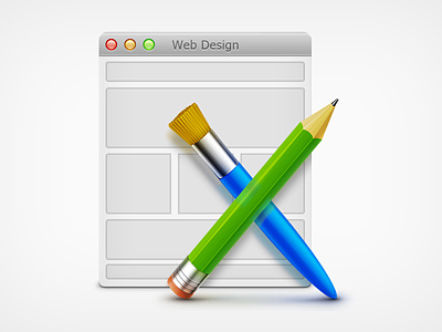 Web design brush design icon pencil web
