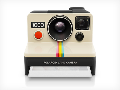 Polaroid camera color icon polaroid rainbow