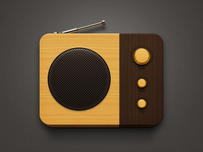 Mini Radio icon mini radio wood