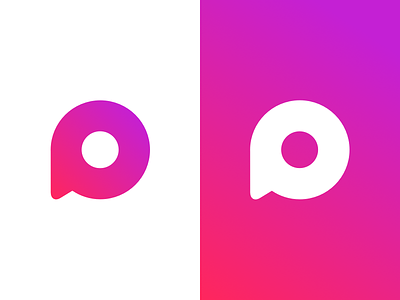 Travel: Logo Exploration 2 brand chat color conversation geometric gradient icon logo pink purple travel