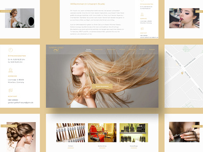 UI Design for a luxury hair care brand in Germany beauty branding care design luxury makeup ui web