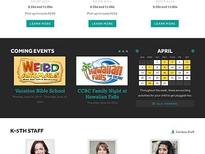 Cottonwood Ministry Events calendar events responsive web design