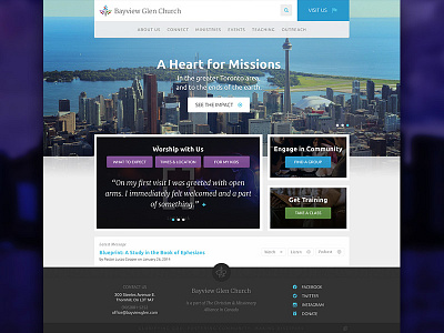 Bayview Glen Church Responsive Design and Branding